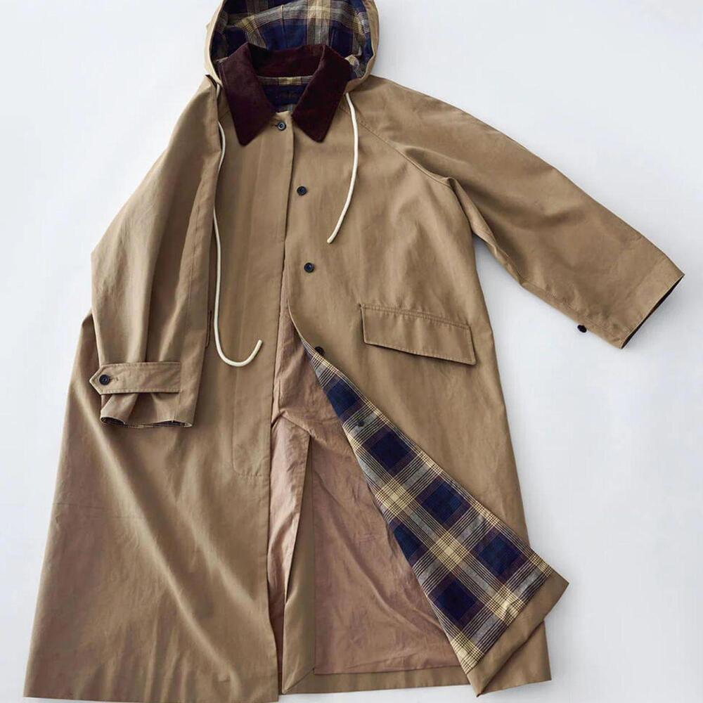 Pixie Market Tan Hooded Oversized Coat - Picture 3 of 8